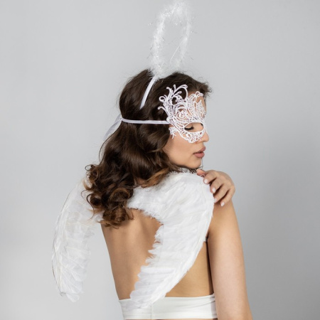 Карнавальный набор «Белый ангел» (маска, крылья, ободок с нимбом) Карнавальный набор «Белый ангел» (маска, крылья, ободок с нимбом)